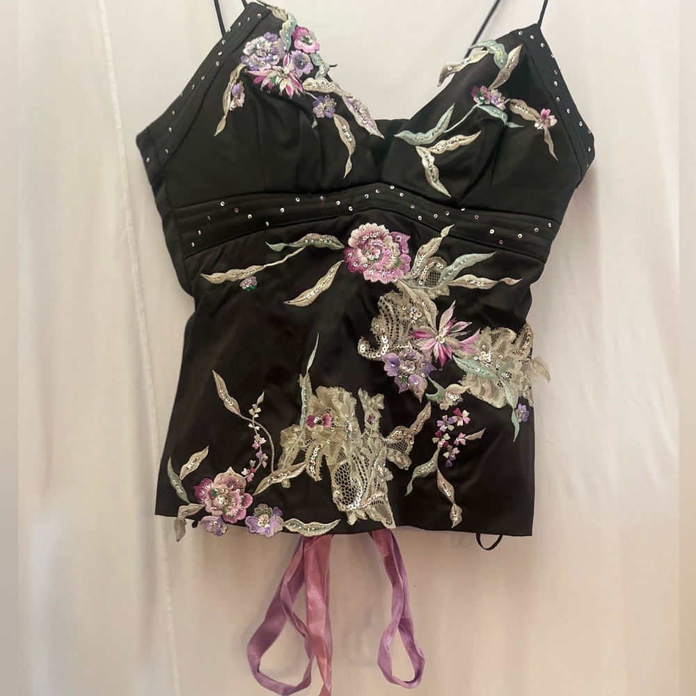 Mandalay beaded bustier, size 8